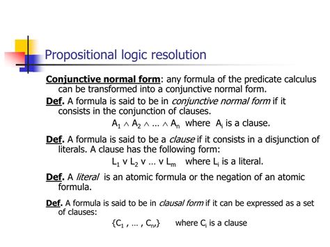 propositional logic resolution powerpoint  id
