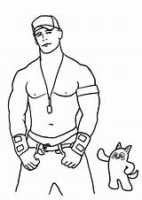 John Cena Coloring Wwe Pages Printable Books Q2 sketch template
