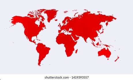 red world map illustration vector stock vector royalty