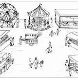 Feria Juegos Comercios sketch template