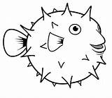 Fish Puffer Coloring Pages Pufferfish Drawing Happy Clip Small Tuna Clipart Globefish Cartoon Para Colorir Peixe Printable Color Getdrawings Kids sketch template