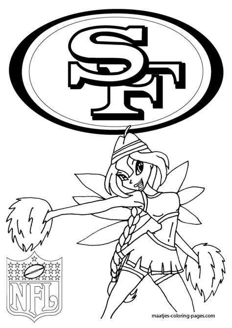 san francisco ers winx cheerleader coloring pages