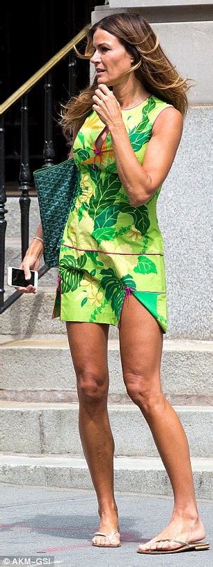 Kelly Bensimon Shows Off Toned Legs In Bright Floral Mini Dress In Ny