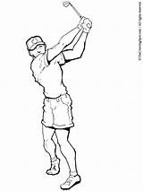 Golfer Man Coloring Pages sketch template