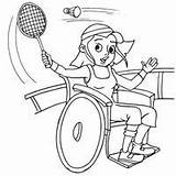 Cadeira Rodas Menina Badminton Menino Jogando Tudodesenhos sketch template