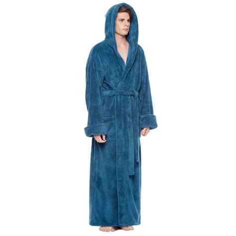 womens clothing mens super ultra soft bathrobe spa robe fleece hooded