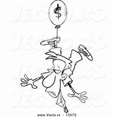 Inflation Balloon Businessman sketch template