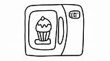Oven Drawing Microwave Clipartmag Easy Kids sketch template