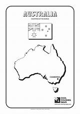 Countries Coloring Pages Cool Australia Kids sketch template