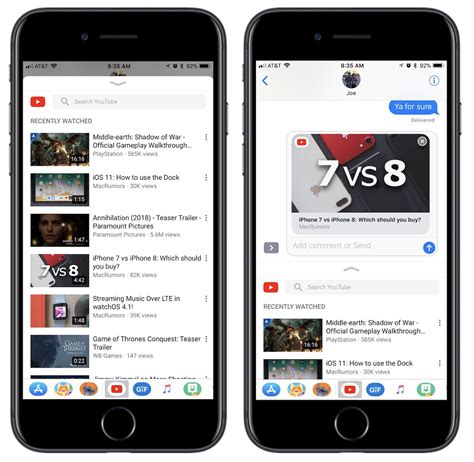 youtube ios app updated  imessage support  easily sharing