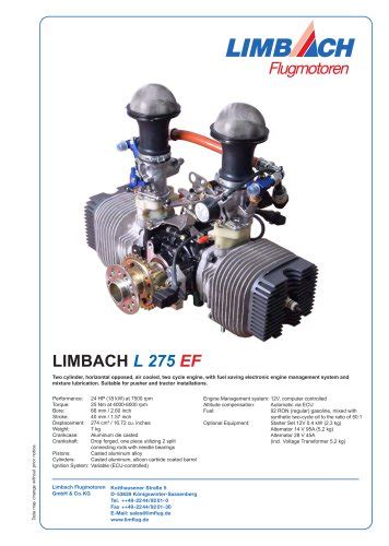 L2400 Eb Limbach Flugmotoren Gmbh And Co Kg Pdf Catalogs Technical