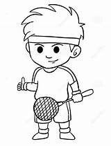 Badminton Coloring Pages Printable Top Onlinecoloringpages sketch template
