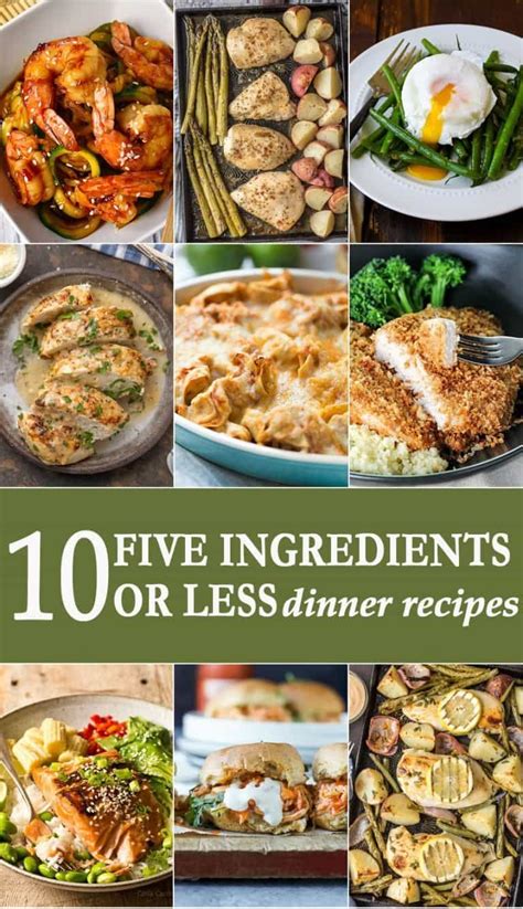 10 five ingredients or less dinners recipes dinner healthy dinner
