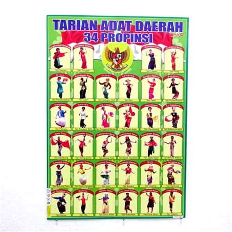 jual poster tarian adat daerah indonesiashopee indonesia
