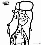 Gravity Falls Coloring Wendy Pages Line Corduroy Smiling Printable Mabel Dipper Collering Colouring Anime Pines Young Color Trending Days Last sketch template