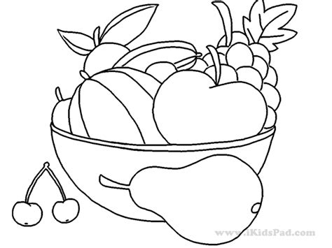 fruit coloring page  printable fruits  food coloring book