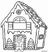 Coloring Christmas Gingerbread House Pages Popular Houses sketch template