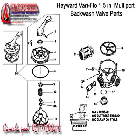 hayward vari flo valve diagram