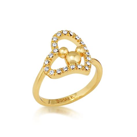 disney couture kingdom minnie loves mickey ring yellow gold small