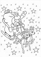 Santa Sleigh Kerst Drukwerk Kerstmis Stocking Perhaps sketch template