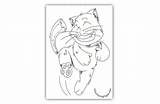 Coloring Dancing Tomcat Orange Cat Pages sketch template