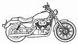 Harley Davidson Coloring Pages Drawing Motorcycles Cool Motorcycle Fun These Getdrawings Kids Colouring Transportation sketch template
