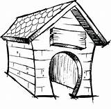 Dog House Kennel Coloring Drawing Pages Firehouse Getcolorings Drawings Getdrawings Sketching Paintingvalley Buildings Architecture Popular sketch template
