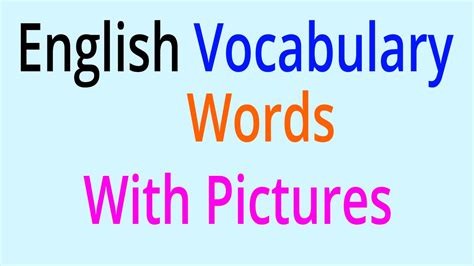 english vocabulary words learn english vocabulary  pictures youtube