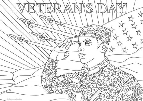 veterans day favoreads coloring club