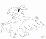 Hawlucha Coloring Pages Lineart Supercoloring Drawing Printable sketch template