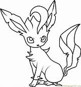 Leafeon Pokémon Glaceon Eevee Coloringpages101 Jolteon Umbreon sketch template