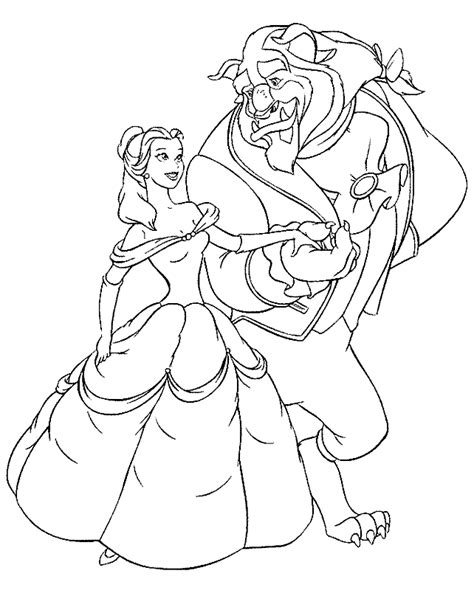 beauty   beast coloring pages coloring pages  print