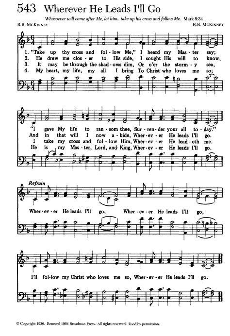 leads ill  christian song lyrics bible songs hymns lyrics