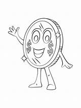 Coin Coloring Pages Printable sketch template
