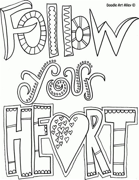quotes coloring page doodle art alley coloring home