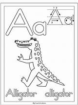 Letter Coloring Alligator Pages Color Crafts Alligators Preschool Worksheets Week Activities Visit School Printable sketch template