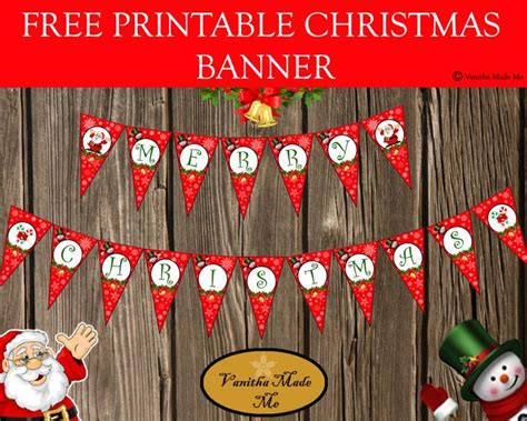 diy  printable christmas banner  christmas printables