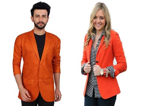 15 sophisticated orange blazers for men and women in fashion