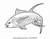 Tuna Yellowfin Coloring Template sketch template