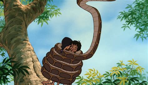 mowgli  shanti sleeping  kaas coils  swedishhero mowgli kaa  snake anime fantasy