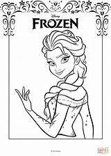 Elsa Coloring Frozen Pages Movie Supercoloring Printable sketch template
