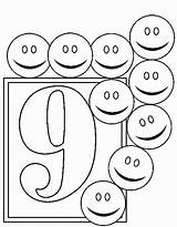 Coloring Pages Number Numbers Color Kids Nine Print Gif Para Learning Simple Infantil Pasta Escolha sketch template