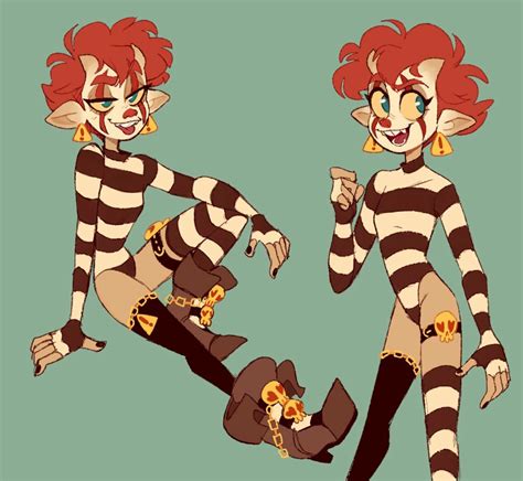 clown oc casino character art illustration character design art