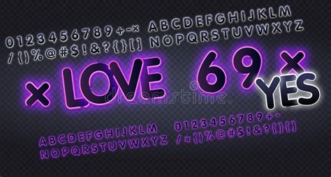 sex shop love 69 english alphabet and numbers neon signs