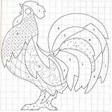 Rooster Printable Patterns Template Pattern Chicken Printablee Coloring Via sketch template