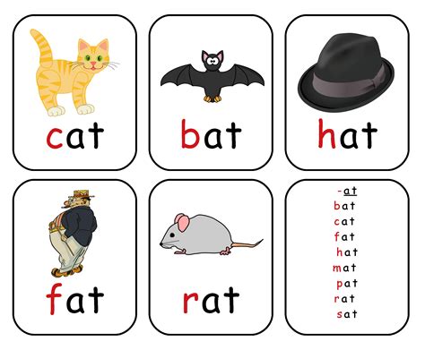 rhyming word picture cards  printables printable templates