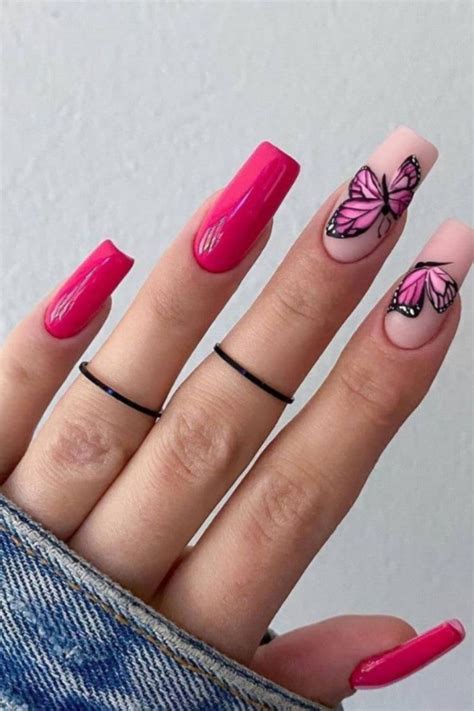 50 Best Acrylic Pink Coffin Nails Design Ideas To Try 2021