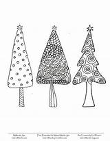Christmas Milliande Printables Coloring Tree Printable Trees sketch template