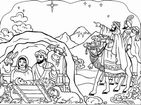 manger scene coloring page nativity coloring pages jesus coloring