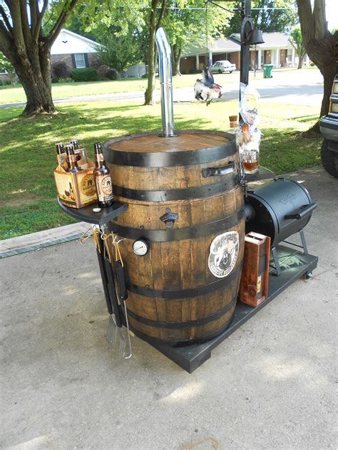 paps  bourbon barrel art auction smoker outdoor grill outdoor
